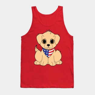 American Golden Retriever Puppy Tank Top